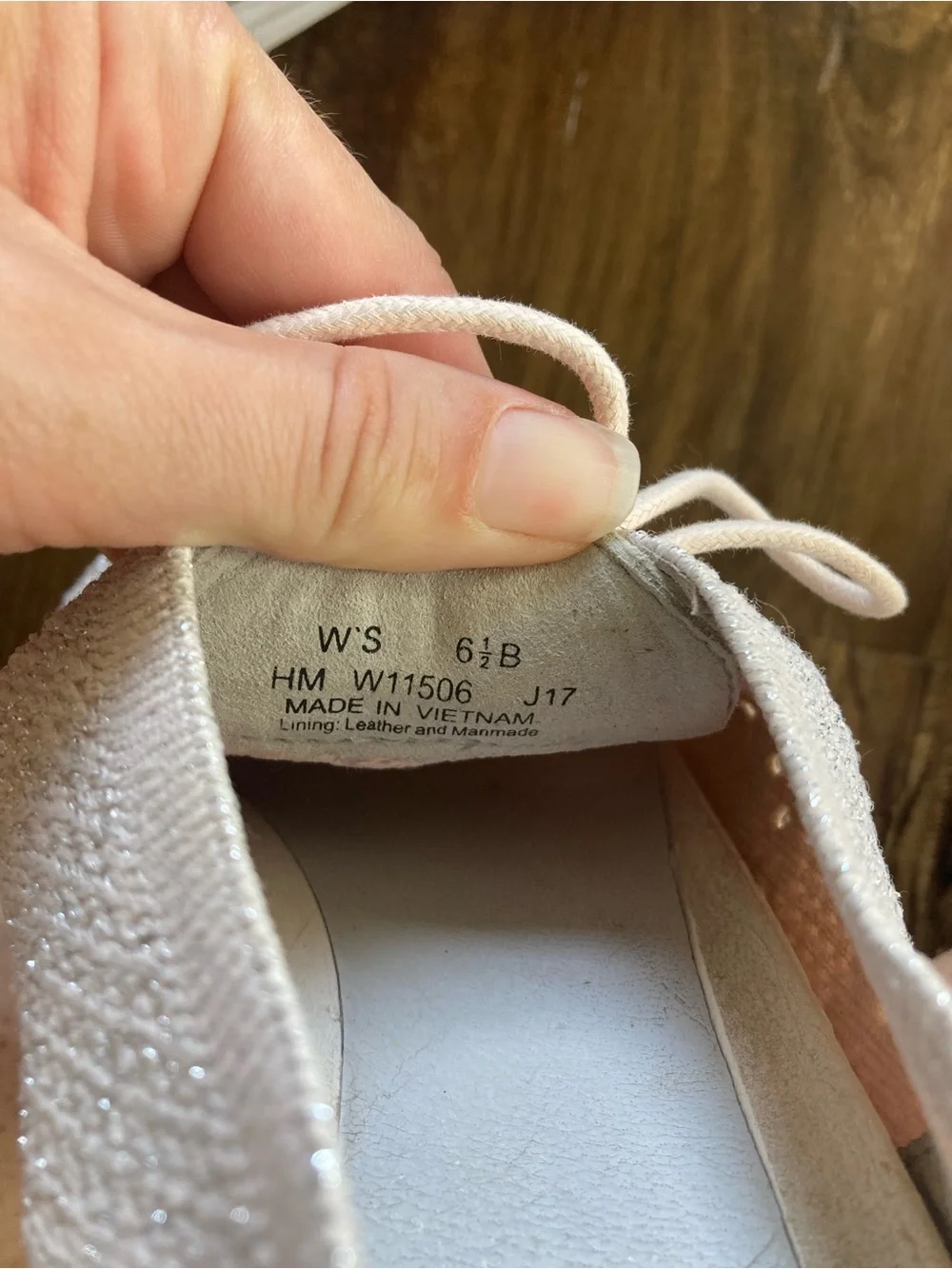 Cole Haan Men’s Knit Lace-Up Oxfords Size 6.5B Cream Silver Brown